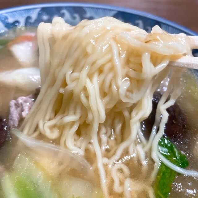 永楽苑しいたけ肉そば麺