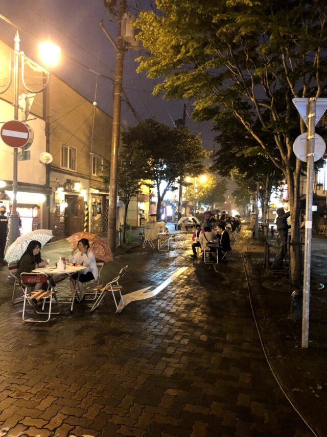 釧路繁華街の夜景