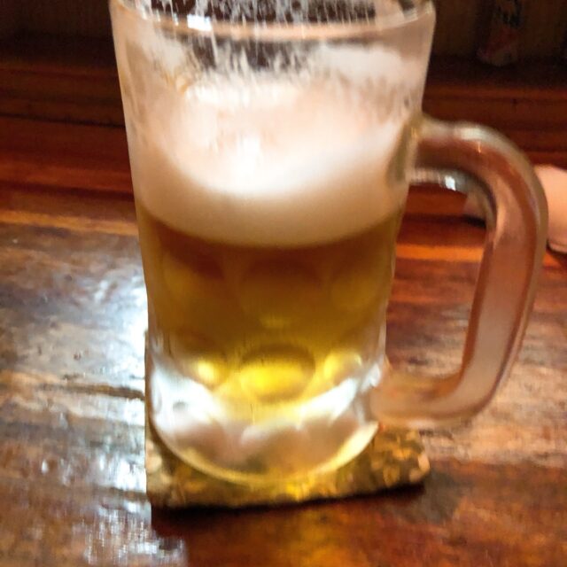 ビールで乾杯
