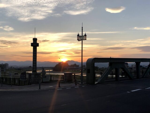 石狩川夕景
