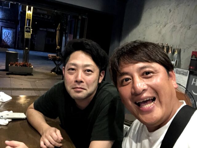 友人と記念撮影