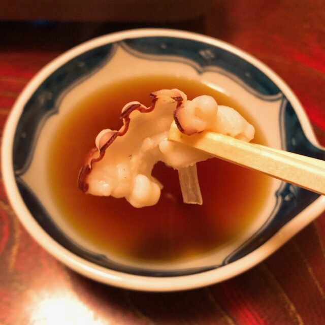 タコしゃぶ食べる