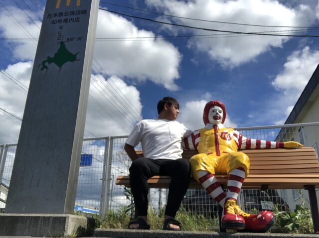 ドナルドと記念撮影