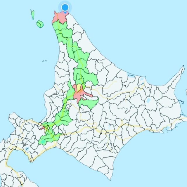 北海道地図訪問ルート