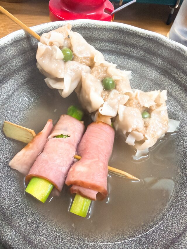 大阪 玉造 関東煮 きくや ベーコン巻き