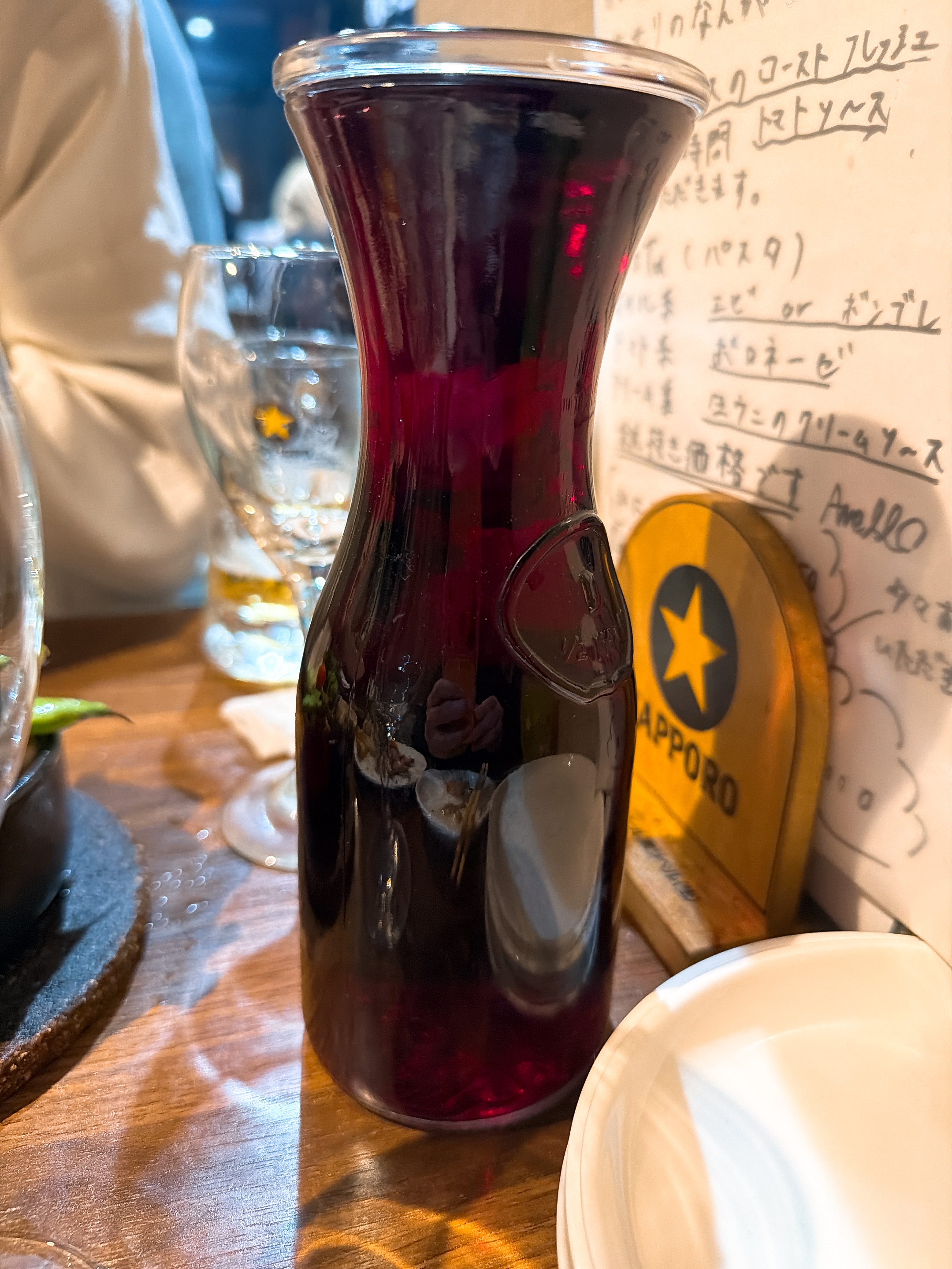 アネロ anello 赤ワイン カラフェ メニューボード