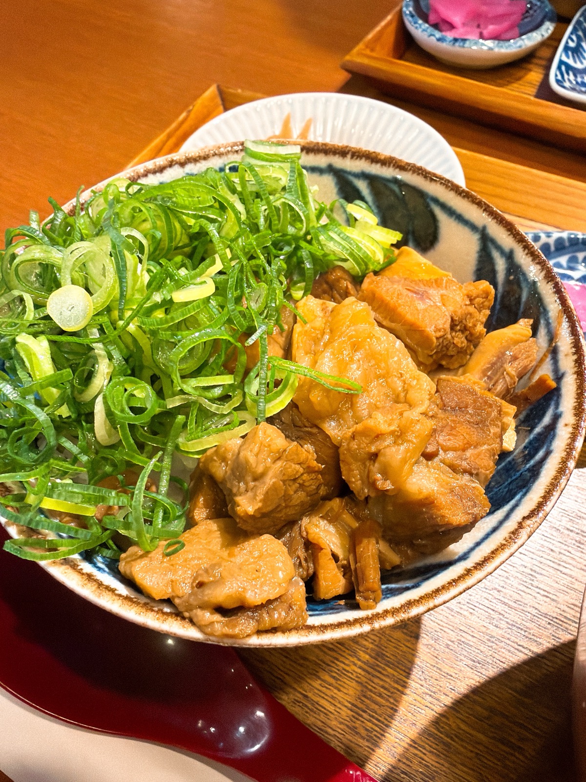 大旦那 扇町店 豚の角煮定食 ネギたっぷり